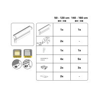 Gardinia Doppelrollo de luxe grau-melange 80 x 180 grau-melange