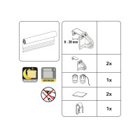 Gardinia EASYFIX Rollo Digiprint Blackout Isabella 90x150 Isabella weiß Dekor