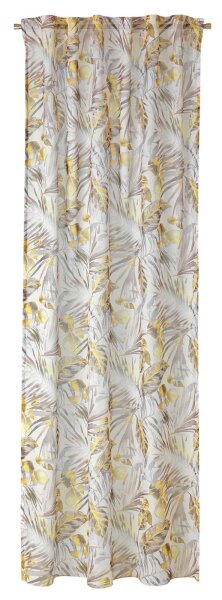 Neutex Schal mit Schlaufenband unten Beschwerungsband Tropical H x B 245 x 140 cm sulfur-natur