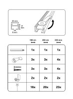 Gardinia Aluminium-Vorhangschienen Set 1-Lauf LUNA weiß weiß 200 cm