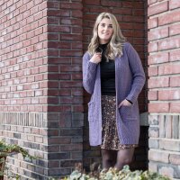 Knit Factory Luna Strickjacke 36/38 Glatt Lila