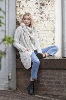 Knit Factory Luna Strickjacke 36/38 Glatt Lila