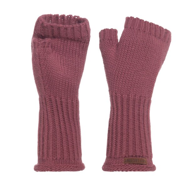 Knit Factory Cleo Handschuhe One Size Glatt Rot