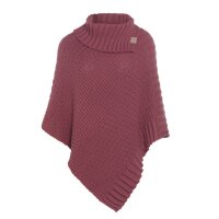 Knit Factory Nicky Poncho One Size Glatt Rot