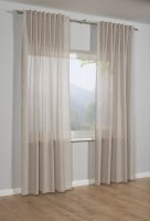 Gardinia Schal mit Gardinenband, Naturoptik beige 140 x 245