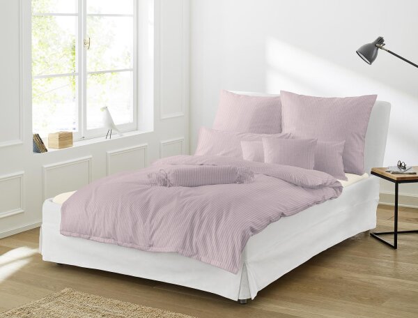 Irisette Interlock-Jersey uni Bettwäsche Set uni Lumen 8129 mauve 135 x 200 cm + 1 Kissenbezug 80x80 cm