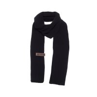 Knit Factory Liv Schal 200x40 cm Glatt Schwarz