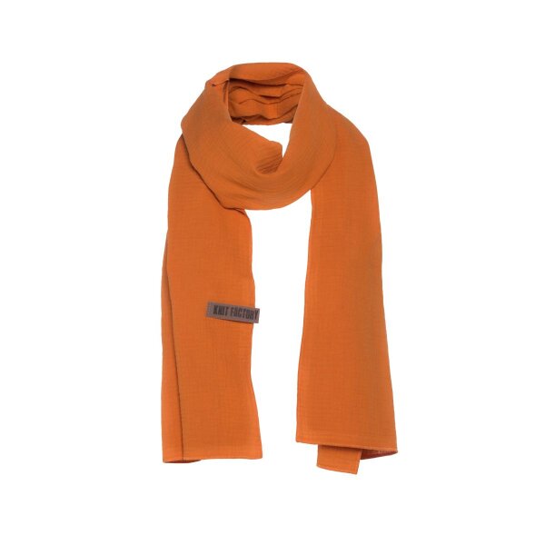 Knit Factory Liv Schal 200x40 cm Glatt Orange