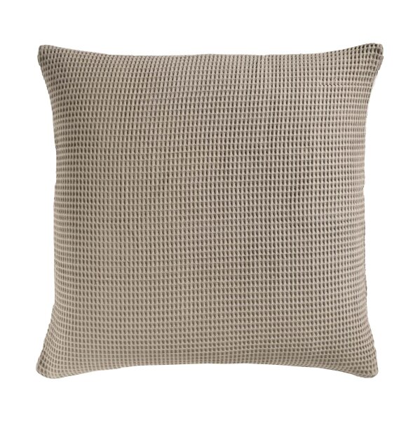 Heckett and Lane  Wafel Kissenbezug 80x80 Taupe Grey Uni Taupe-Grey