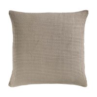 Heckett and Lane  Wafel Kissenbezug 80x80 Taupe Grey Uni...