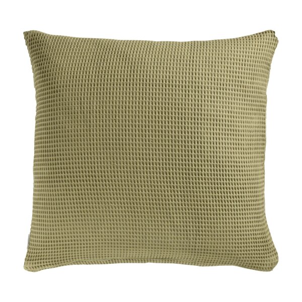 Heckett and Lane  Wafel Kissenbezug 80x80 Olive Green Uni Olive-Green