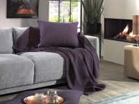 Heckett and Lane  Wafel Kissenbezug 80x80 Velvet Purple Uni Velvet-Purple