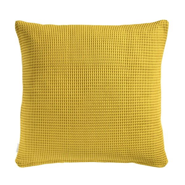 Heckett and Lane  Wafel Kissenbezug 80x80 Curry Yellow Uni Curry-Yellow