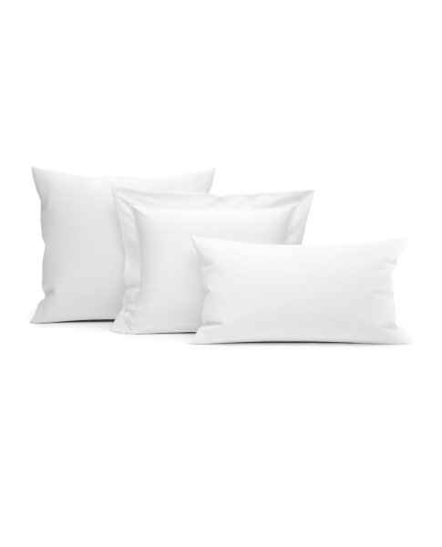 Heckett and Lane Mako Satin Elementi Kissenbezug 40x80 White Uni White