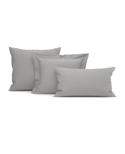 Heckett and Lane Mako Satin Elementi Kissenbezug 40x80 Glacier Grey Uni Glacier-Grey