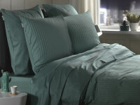 Heckett and Lane Mako Satin Banda BW 135 Mineral Green Striped Mineral-Green