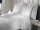 Heckett and Lane Mako Satin Diamante Bettwäsche 155 White  White 1 Bettbezug 155x220cm + 1 Kissenbezug 80x80cm