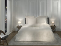 Heckett and Lane Mako Satin Diamante Bettwäsche 200 Off-White  Off-white 1 Bettbezug 200x200cm + 2 Kissenbezug 80x80cm