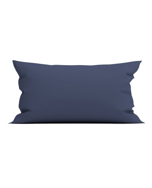 Yellow Perkal Percale Kissenbezug 40x80 Midnight Blue Uni Midnight-Blue