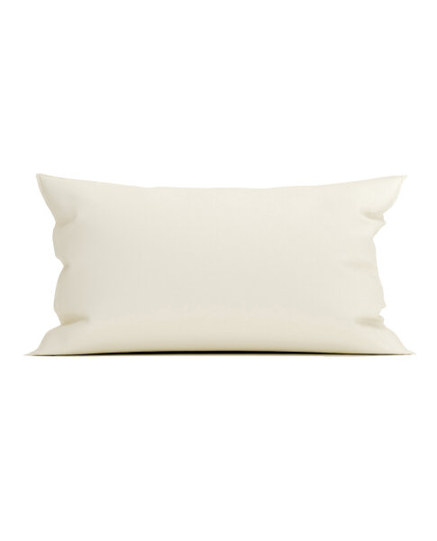 Yellow Perkal Percale Kissenbezug 40x80 Off-White Uni Off-white
