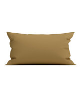 Yellow Perkal Percale Kissenbezug 40x80 Cognac Brown Uni...