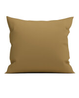 Yellow Perkal Percale Kissenbezug 80x80 Cognac Brown Uni...