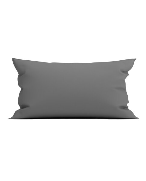 Yellow Perkal Percale Kissenbezug 40x80 Steel Grey Uni Steel-Grey