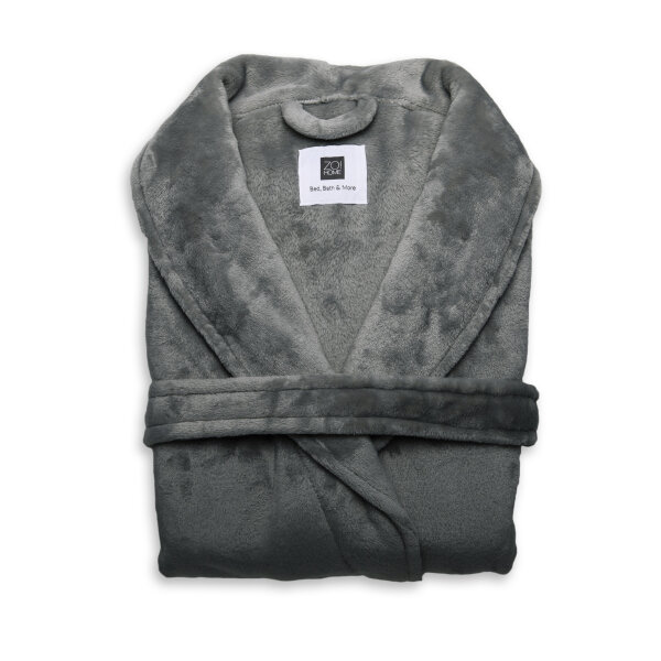 Zo!Home  Cara Bademantel Lang M Dark Grey Uni Dark-Grey
