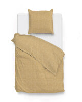 Zo!Home  Lino Bettwäsche 135 Ochre Yellow Uni...