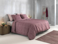 Zo!Home  Lino Bettwäsche 135 Wine Red Uni Wine-Red 1...