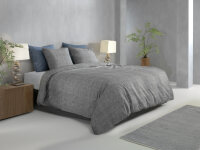 Zo!Home  Lino Bettwäsche 155 Dark Grey Uni Dark-Grey...