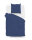 Zo!Home Bettwäsche Satinado 1 Bettwäsche 140x220cm mit 1 Kopfkissen 60x70cm 100% Baumwolle Mako-Satin Navy Blue