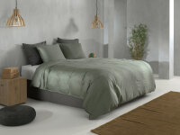 Zo!Home Mako Satin Satinado Bettwäsche 155 Army Green Uni Army-Green 1 Bettbezug 155x220cm + 1 Kissenbezug 80x80cm