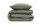 Zo!Home Mako Satin Satinado Bettwäsche 200 Army Green Uni Army-Green 1 Bettbezug 200x200cm + 2 Kissenbezug 80x80cm