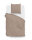 Zo!Home Mako Satin Satinado Bettwäsche 135 Praline Brown Uni Praline-Brown 1 Bettbezug 135x200cm + 1 Kissenbezug 80x80cm