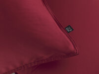 Zo!Home Mako Satin Satinado Bettwäsche 135 Spicy Red Uni Spicy-Red 1 Bettbezug 135x200cm + 1 Kissenbezug 80x80cm