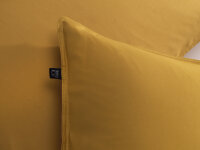 Zo!Home Mako Satin Satinado Bettwäsche 135 Ochre Gold Uni Ochre-Gold 1 Bettbezug 135x200cm + 1 Kissenbezug 80x80cm
