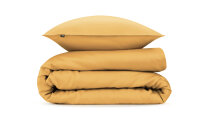 Zo!Home Mako Satin Satinado Bettwäsche 135 Ochre Gold Uni Ochre-Gold 1 Bettbezug 135x200cm + 1 Kissenbezug 80x80cm