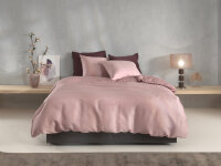 Zo!Home Mako Satin Satinado Bettwäsche 155 Shady Pink Uni Shady-Pink 1 Bettbezug 155x220cm + 1 Kissenbezug 80x80cm