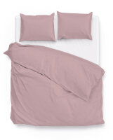 Zo!Home Mako Satin Satinado Bettwäsche 200 Shady Pink Uni Shady-Pink 1 Bettbezug 200x200cm + 2 Kissenbezug 80x80cm