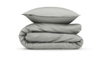 Zo!Home Mako Satin Satinado Bettwäsche 200 Iron Grey Uni Iron-Grey 1 Bettbezug 200x200cm + 2 Kissenbezug 80x80cm