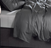 Zo!Home Bettwäsche Satinado 140x220 100% Baumwolle Mako-Satin Classic Anthracite