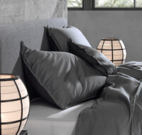 Zo!Home Bettwäsche Satinado 240x220 100% Baumwolle Mako-Satin Classic Anthracite