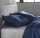 Zo!Home Mako Satin Satinado 2x Kissenbezug 80x80 Evening Blue Uni Evening-Blue