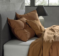 Zo!Home Mako Satin Satinado 2x Kissenbezug 40x80 Cognac...