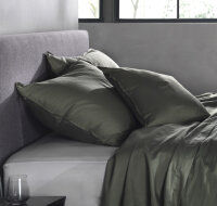 Zo!Home Mako Satin Satinado 2x Kissenbezug 40x80 Army...