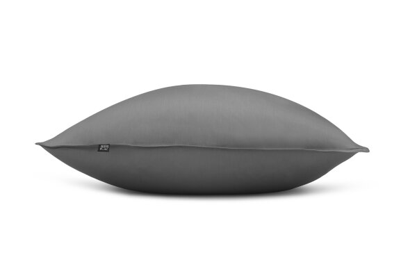 Zo!Home Mako Satin Satinado 2x Kissenbezug 50x50 Classic Anthracite Uni Classic-Anthracite