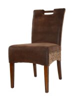 Soma Rattanstühle Esszimmer Stühle 6er SET Bilbao vollgepolstert Polster prairie brown (BxHxL) 45 x 91 x 59