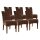 Soma Rattanstühle Esszimmer Stühle 6er SET Bilbao vollgepolstert Polster prairie brown (BxHxL) 45 x 91 x 59