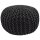 Soma Pouf Ø 55 cm Strickhocker Sitzpouf Sitzpuff Bodenkissen Grobstrick-Optik extrahoch Höhe 37 cm (BxHxL) 55 x 37 x 55 steingrau